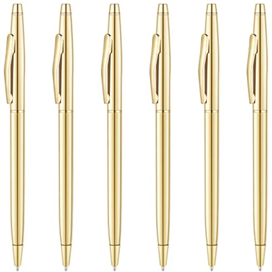 6 Pack Slim Ballpoint Pens Black Ink mm - Black Ink, Nice Gift for Business Office Students Teachers Wedding Guest
6 Pack Slim Ballpoint Pens Black Ink mm - Black Ink, Nice Gift for Business Office Students Teachers Wedding Guest