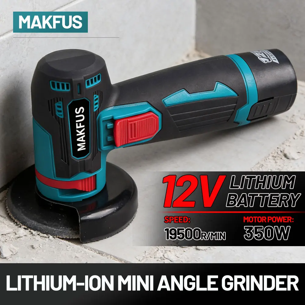 MAKFUS 12V Cordless Rechargeable Lithium Battery Household Mini Angle Grinder Electric Portable Multi-functional Polishing
MAKFUS 12V Cordless Rechargeable Lithium Battery Household Mini Angle Grinder Electric Portable Multi-functional Polishing