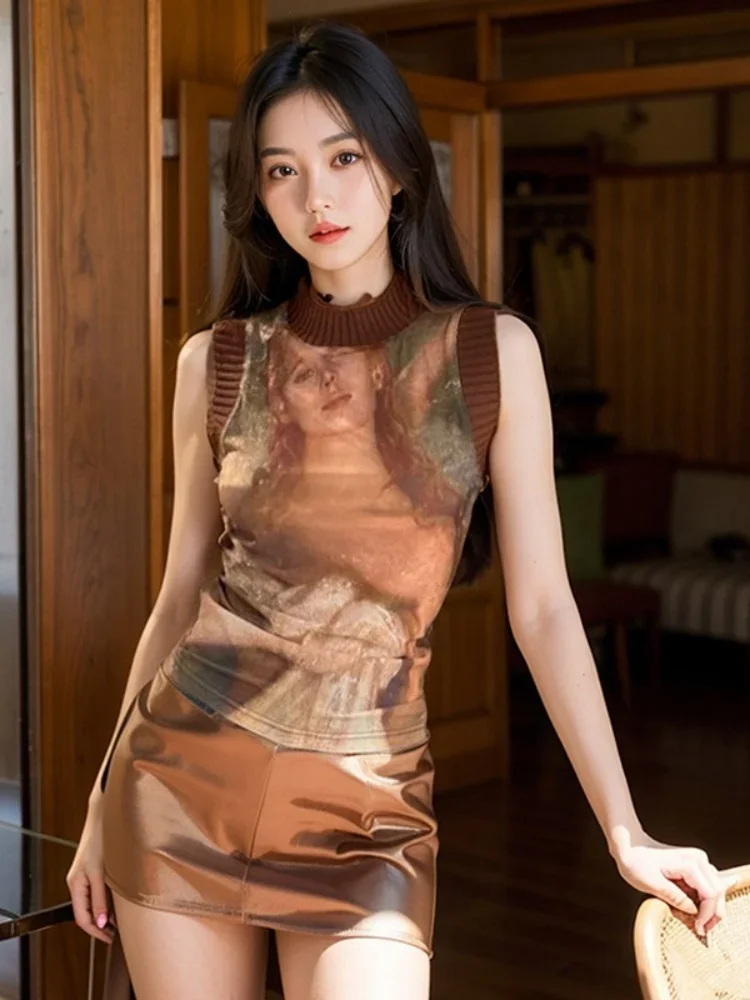 See Through Camisetas Y2k Clothes O-Neck T-Shirt Vintage Print Graphic T Shirts For Women Sleeveless Mesh Crop Top Ropa De Mujer
See Through Camisetas Y2k Clothes O-Neck T-Shirt Vintage Print Graphic T Shirts For Women Sleeveless Mesh Crop Top Ropa De Mujer