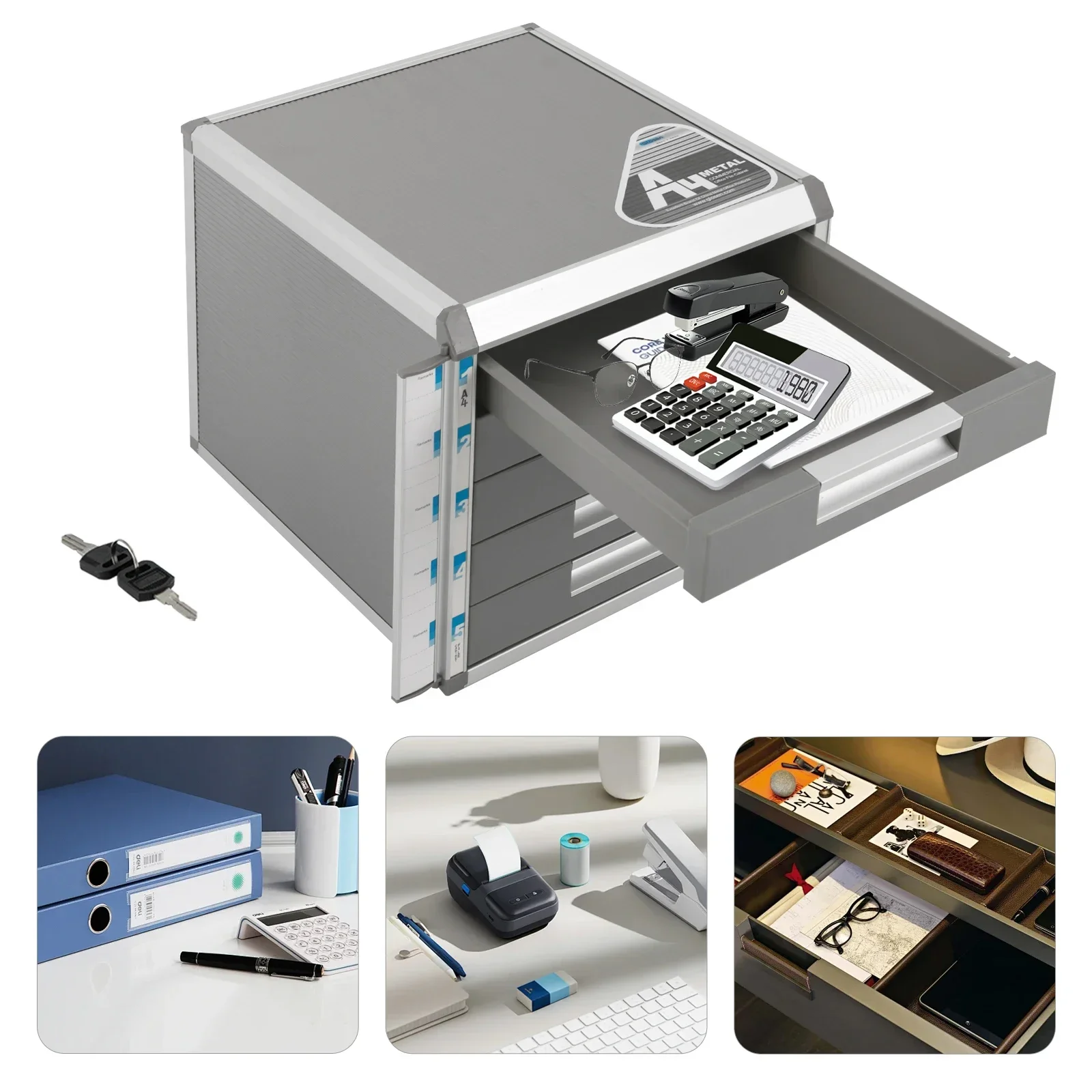Ablagebox Metall Schubladenbox Abschließbar Dokumenten Aufbewahrung Ablagebox 3/5 Fächer, Schubladenbox A4 Aktenschrank Aluminiu
Ablagebox Metall Schubladenbox Abschließbar Dokumenten Aufbewahrung Ablagebox 3/5 Fächer, Schubladenbox A4 Aktenschrank Aluminiu
