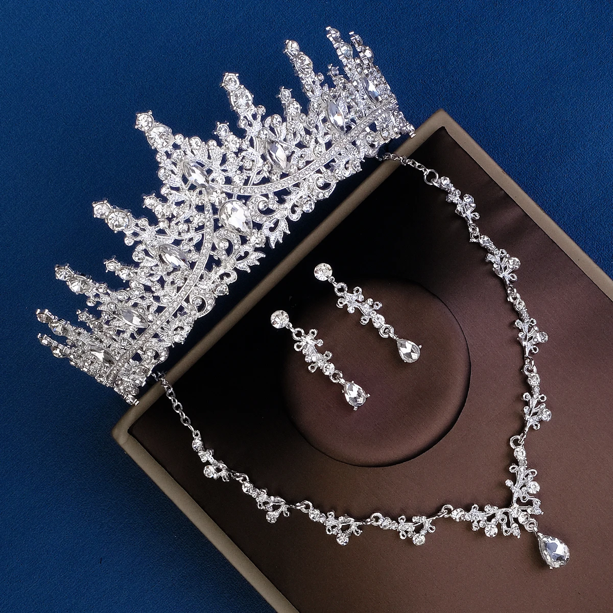Efily 3pcs Crystal Bridal Tiara And Crown Earrings Necklace Jewelry Set For Women Princess Girls,Jeweled Wedding Tiara For Bride
Efily 3pcs Crystal Bridal Tiara And Crown Earrings Necklace Jewelry Set For Women Princess Girls,Jeweled Wedding Tiara For Bride