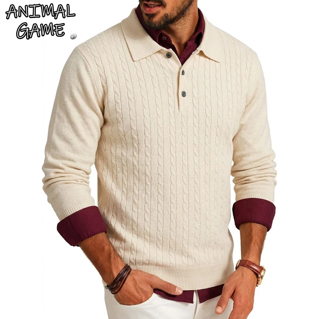 Luxury Vintage Stand Collar Button Sweater Twists Autumn Knitwear Spring Solid Color Polo Shirts Knit Mens T-shirts Man Clothes
Luxury Vintage Stand Collar Button Sweater Twists Autumn Knitwear Spring Solid Color Polo Shirts Knit Mens T-shirts Man Clothes