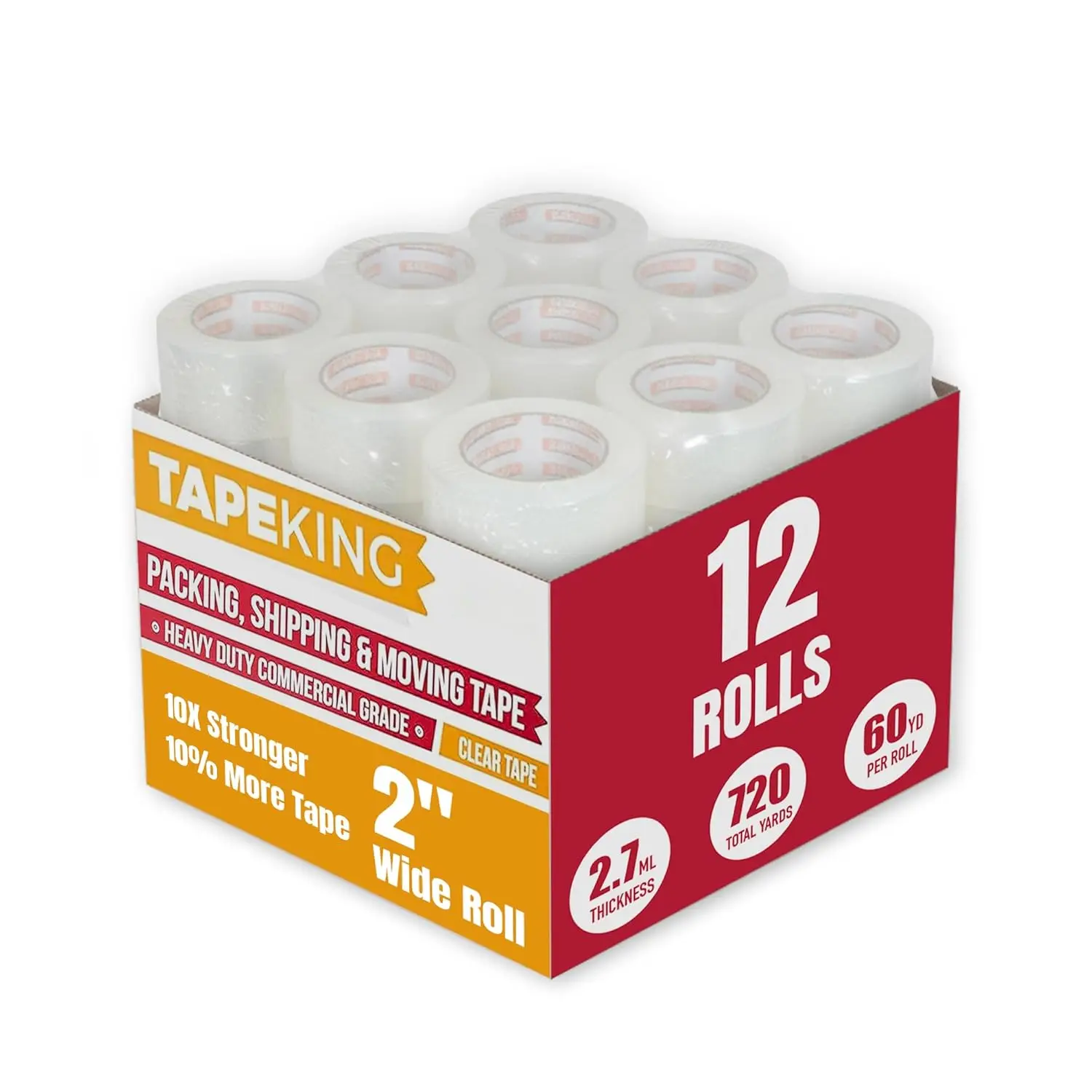 ® Clear Packing Tape (12 Rolls) | 60 Yards Per Roll Heavy Duty Packing Tape 2.7mil Strong Adhesive for Moving Boxes, Shi
® Clear Packing Tape (12 Rolls) | 60 Yards Per Roll Heavy Duty Packing Tape 2.7mil Strong Adhesive for Moving Boxes, Shi