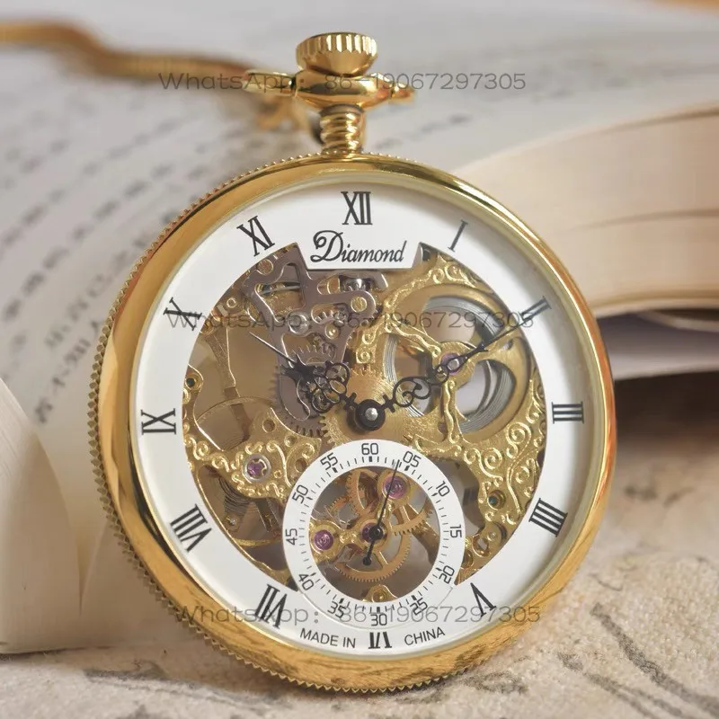 Shanghai Diamond Pocket Watch Men's Mechanical Double-Sided Flip Retro Large Dial Women's Pendant Watch Manual Mechanical Watch
Shanghai Diamond Pocket Watch Men's Mechanical Double-Sided Flip Retro Large Dial Women's Pendant Watch Manual Mechanical Watch