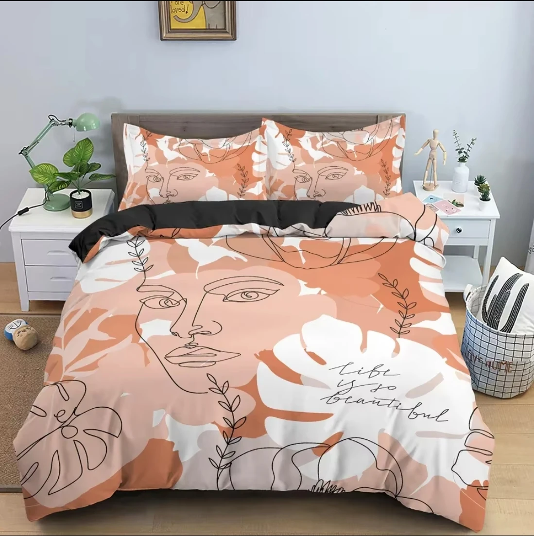 Abstract Face King Queen Duvet Cover Woman Portrait Bedding Set Graffiti Comforter Cover Fantasy Design Polyester Quilt Cover
Abstract Face King Queen Duvet Cover Woman Portrait Bedding Set Graffiti Comforter Cover Fantasy Design Polyester Quilt Cover