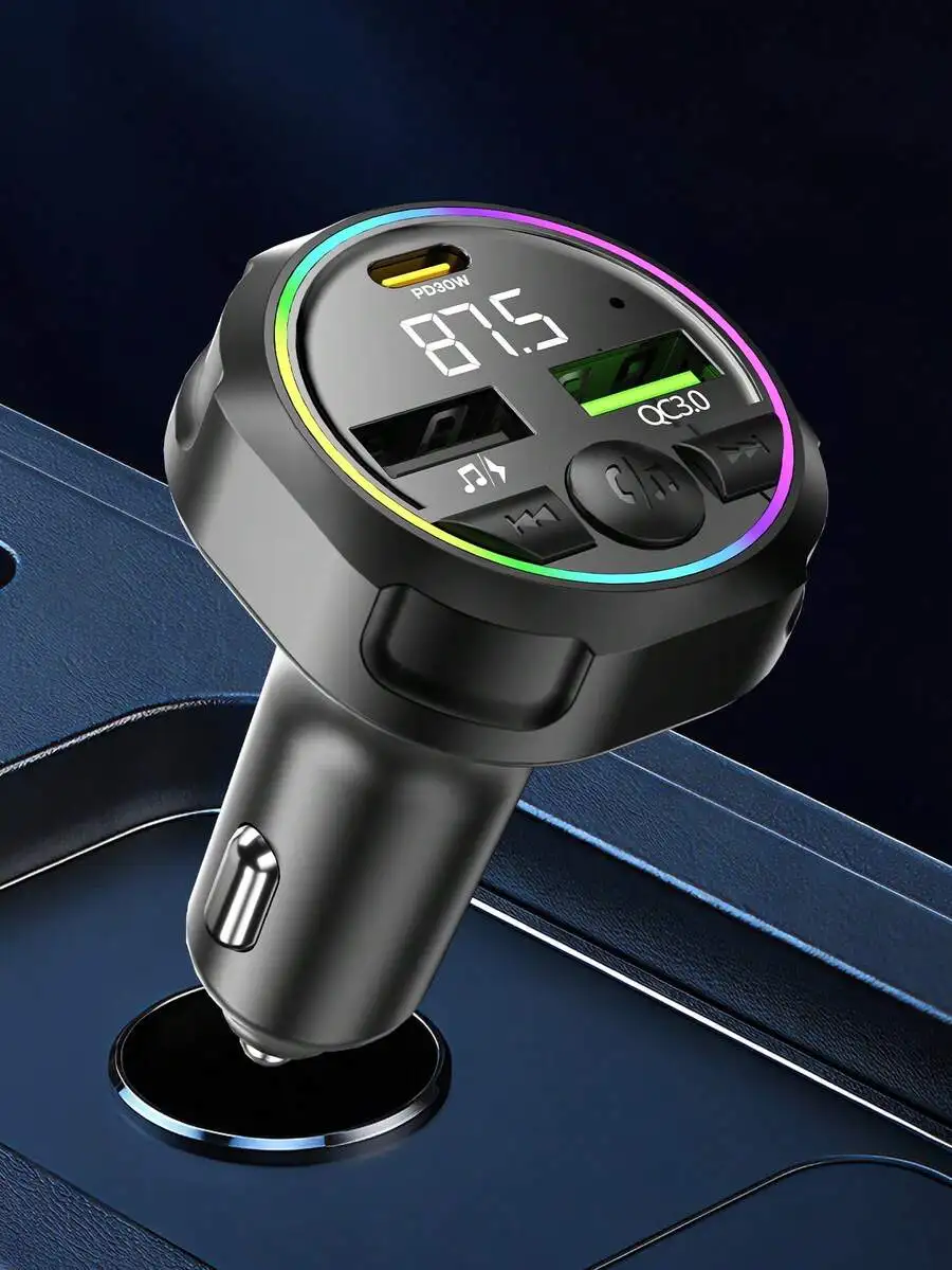 USB-C Bluetooth Car Adapter With FM Transmitter 30W PD QC3.0 Dual Port Charger Hands-Free Calling TF Card Support
USB-C Bluetooth Car Adapter With FM Transmitter 30W PD QC3.0 Dual Port Charger Hands-Free Calling TF Card Support
