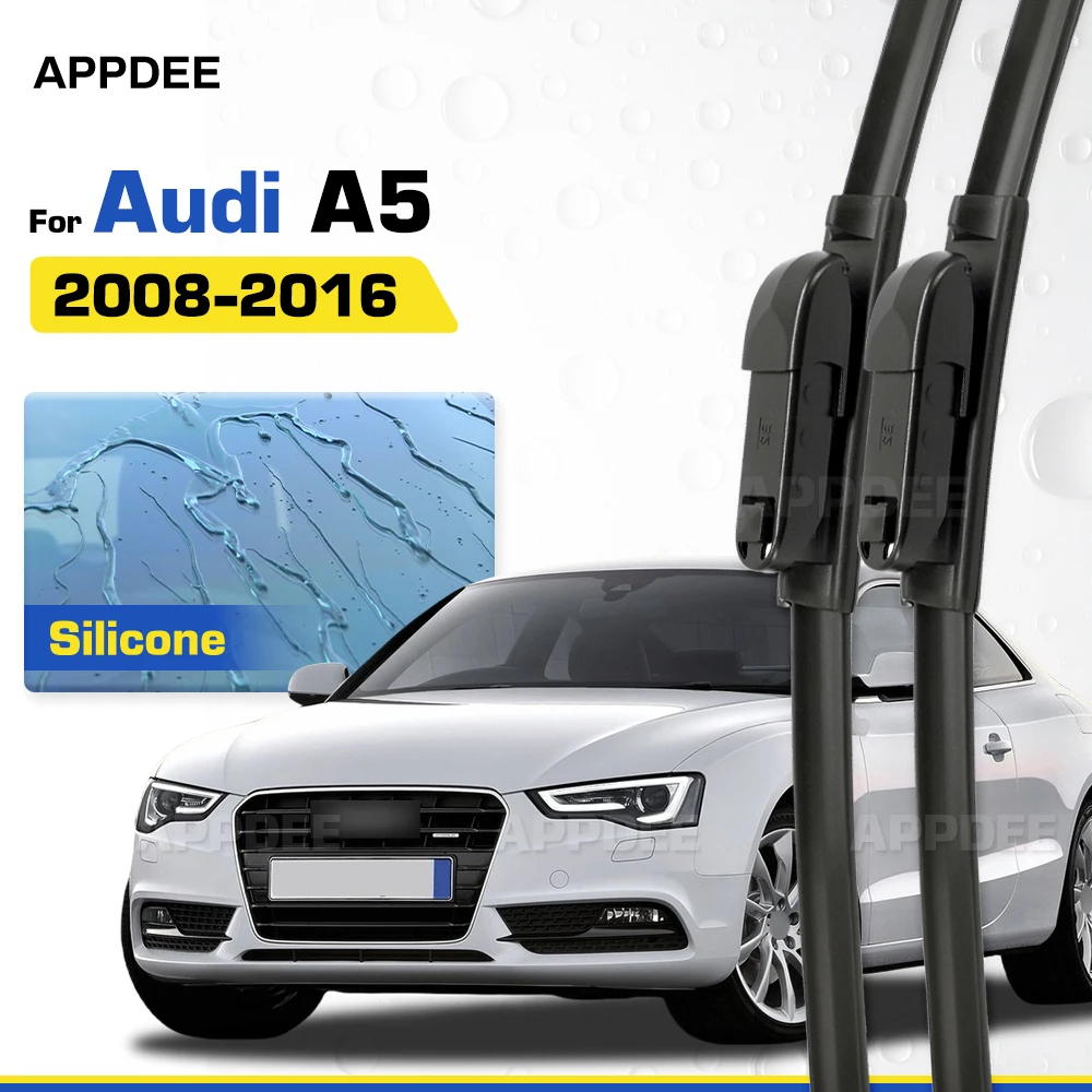 Silicone & Rubber LHD&RHD Front Wiper Blades Set For Audi A5 2008-2016 Coated Windshield Windscreen Window Brushes
Silicone & Rubber LHD&RHD Front Wiper Blades Set For Audi A5 2008-2016 Coated Windshield Windscreen Window Brushes