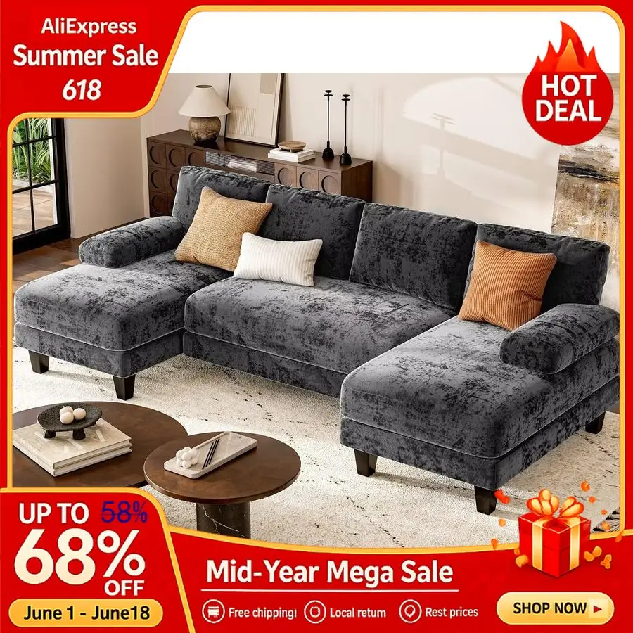 U Shaped Sectional Couches for Living Room, 111 Inch Modular Sofa with Double Chaise, Large Lounge Couch for Apartmen Customized
U Shaped Sectional Couches for Living Room, 111 Inch Modular Sofa with Double Chaise, Large Lounge Couch for Apartmen Customized