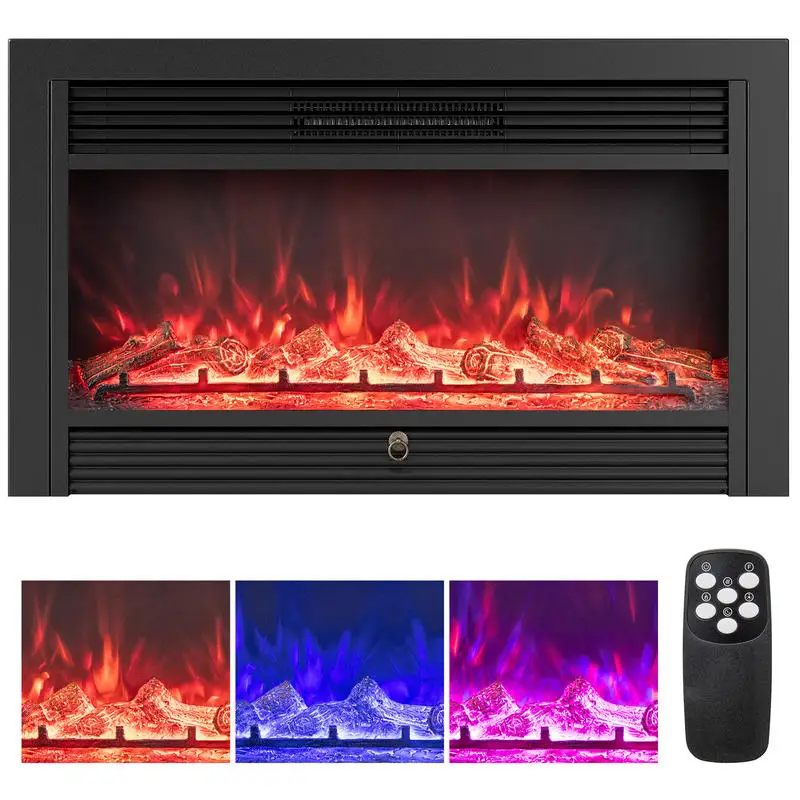 33/36-Inch Electric Fireplace Insert 750W/1500W Recessed Fireplace Heater-1500W
33/36-Inch Electric Fireplace Insert 750W/1500W Recessed Fireplace Heater-1500W