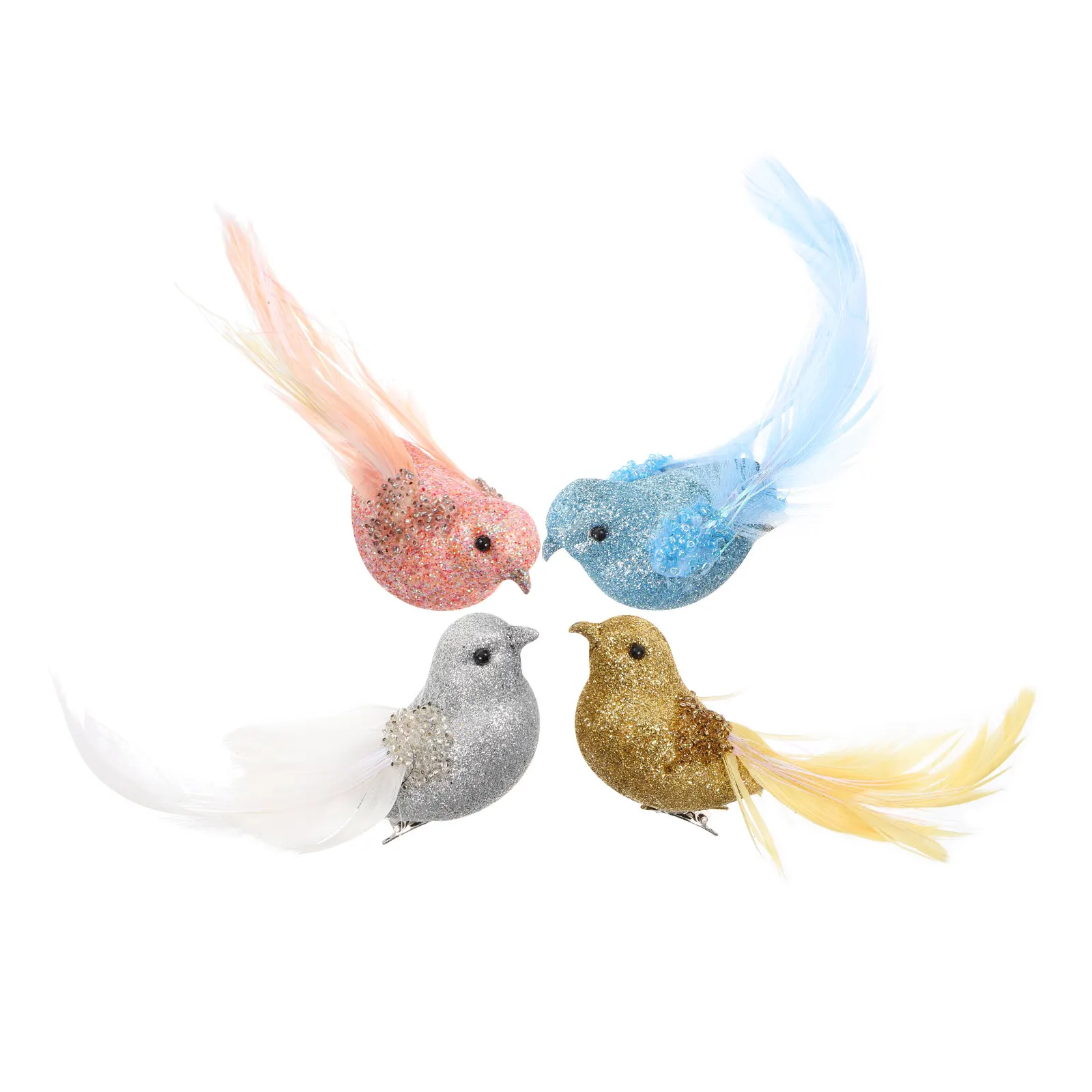 4 Pcs Realistic Bird Ornament for Christmas Tree Small Foam Figurine Decor Silver Gold Blue Pink Garden Yard Balcony Lightweight
4 Pcs Realistic Bird Ornament for Christmas Tree Small Foam Figurine Decor Silver Gold Blue Pink Garden Yard Balcony Lightweight