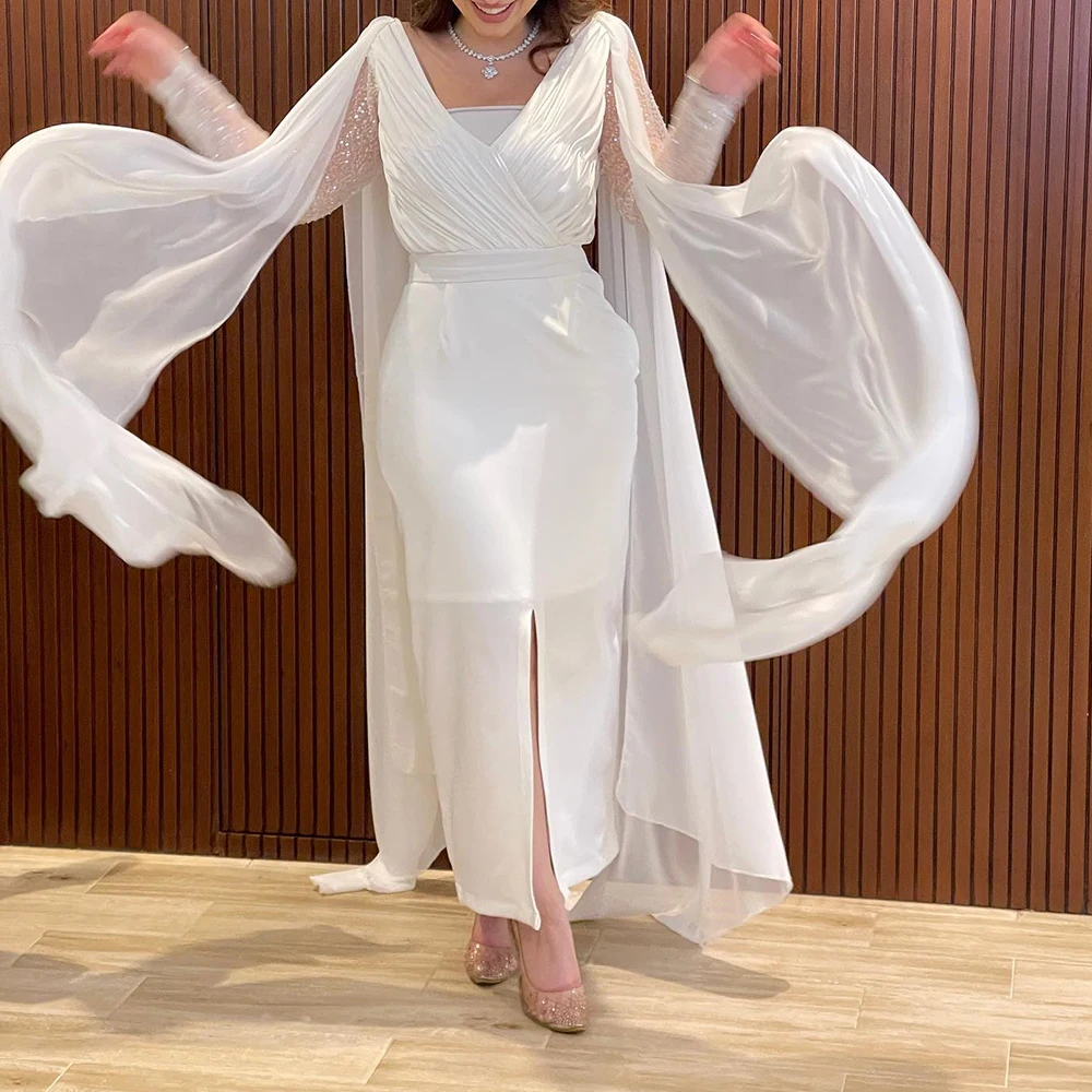 Customized Modern Straight Ankle Length V-Neck Jersey Long Sleeves Evening Dress Classic Photo Color vestidos para mujer
Customized Modern Straight Ankle Length V-Neck Jersey Long Sleeves Evening Dress Classic Photo Color vestidos para mujer