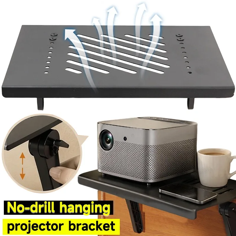 Projector Holder Wall Mount No Drill Stable Sturdy Cold Rolled Steel Bracket Heat Dissipation Ventilate Space Saving Matte Black
Projector Holder Wall Mount No Drill Stable Sturdy Cold Rolled Steel Bracket Heat Dissipation Ventilate Space Saving Matte Black