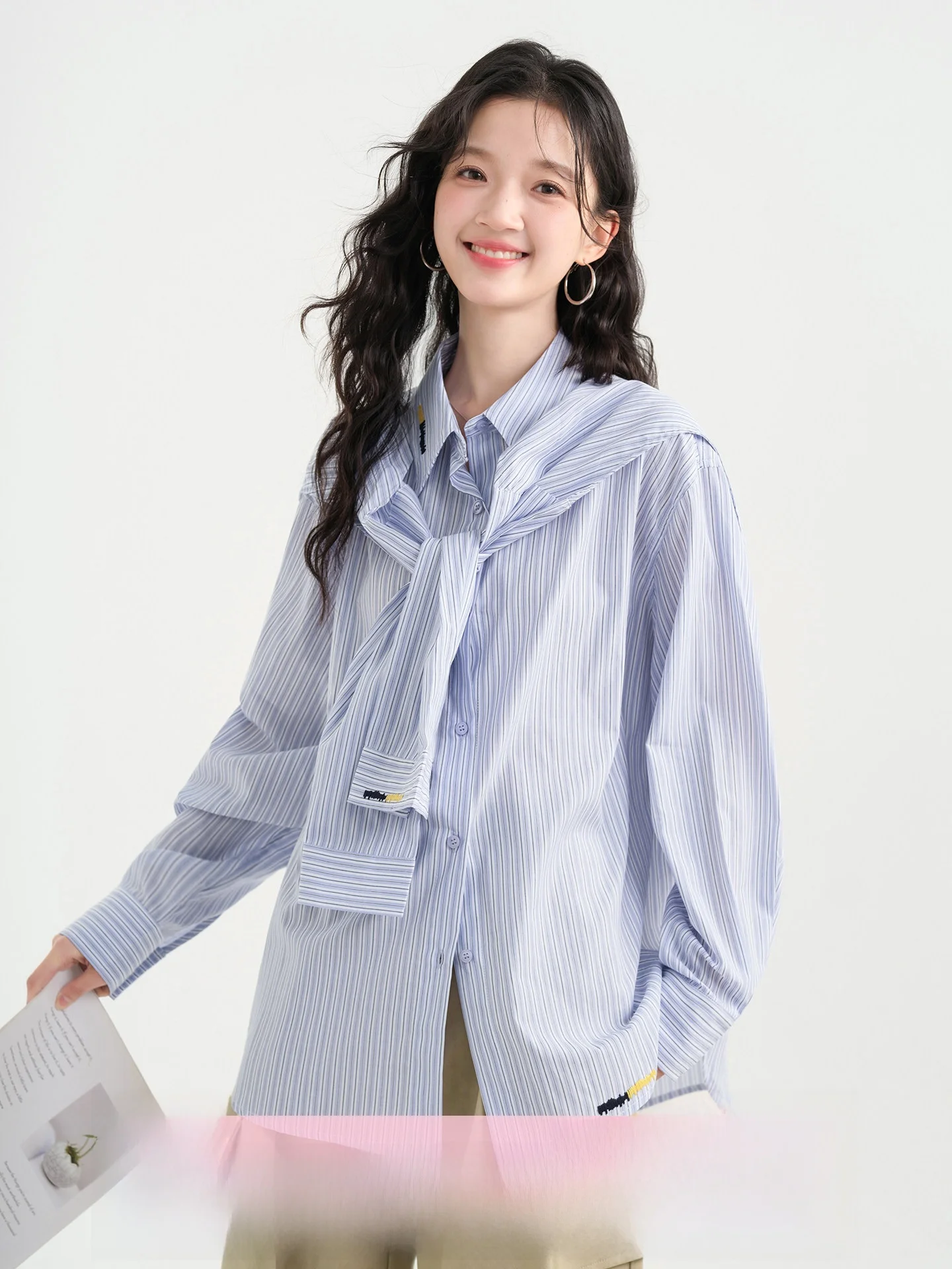 Blue Striped Long Sve irt Wrap Women's 2026 New Spring Elegance Casual Loose Sle Cotton Breathable Comfortable irt
Blue Striped Long Sve irt Wrap Women's 2026 New Spring Elegance Casual Loose Sle Cotton Breathable Comfortable irt