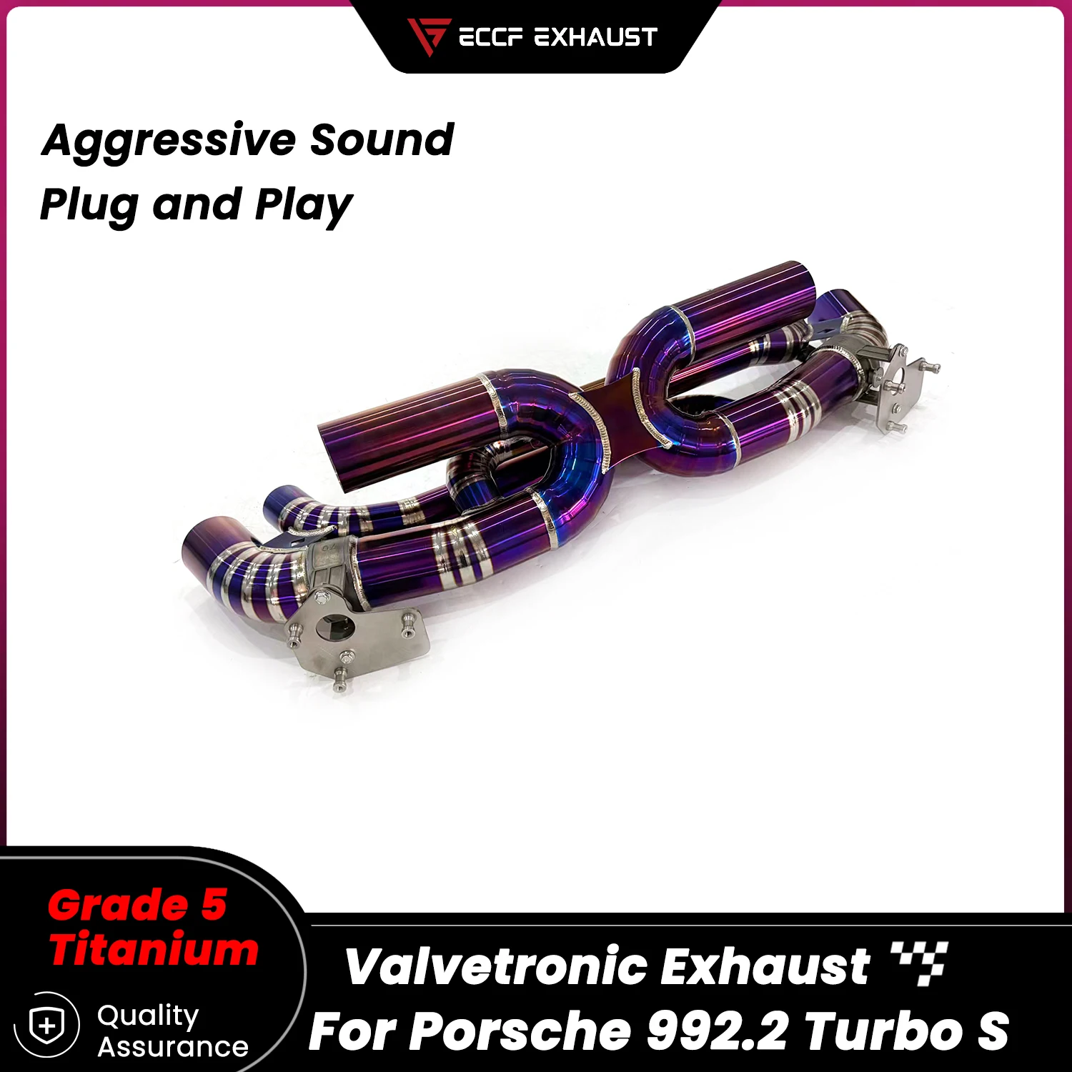 Lightweight Race Sound ECCF Titanium Purple Catback Exhaust For Porsche 992.2 Turbo S Aggressive Sound Performance Easy Install
Lightweight Race Sound ECCF Titanium Purple Catback Exhaust For Porsche 992.2 Turbo S Aggressive Sound Performance Easy Install