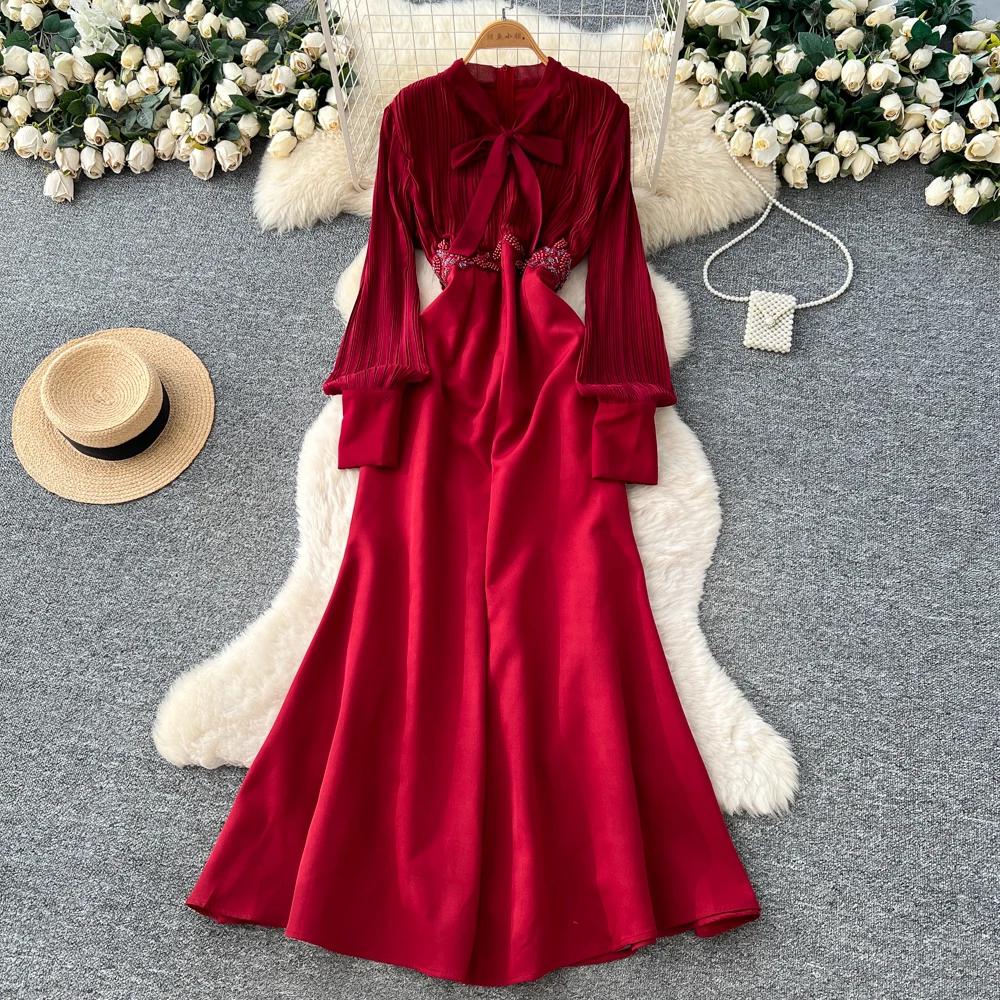 Винтажный тонкий элегантный сказочный осенний милый сарафан с длинными рукавами и бабочкой, женская одежда, платье трапециевидной формы
Винтажный тонкий элегантный сказочный осенний милый сарафан с длинными рукавами и бабочкой, женская одежда, платье трапециевидной формы