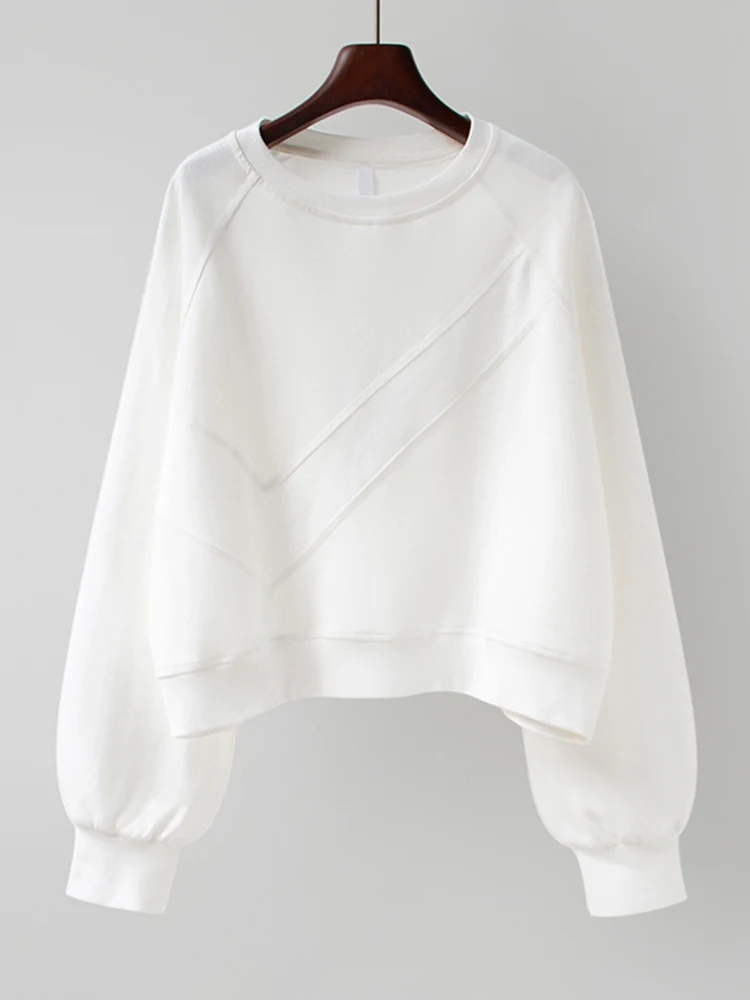 White Oversize Hoodless Sweatshirt Women's Spring Autumn New Loose Casual Short Top Trendy Korean Style Long Sleeve round Neck
White Oversize Hoodless Sweatshirt Women's Spring Autumn New Loose Casual Short Top Trendy Korean Style Long Sleeve round Neck