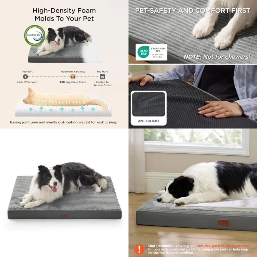 ComfyFleece XL Dog Bed for Crate - Extra Large Orthopedic Pet Beds with Removable Washable Cover, NOT Waterproof Egg Crate Foam
ComfyFleece XL Dog Bed for Crate - Extra Large Orthopedic Pet Beds with Removable Washable Cover, NOT Waterproof Egg Crate Foam