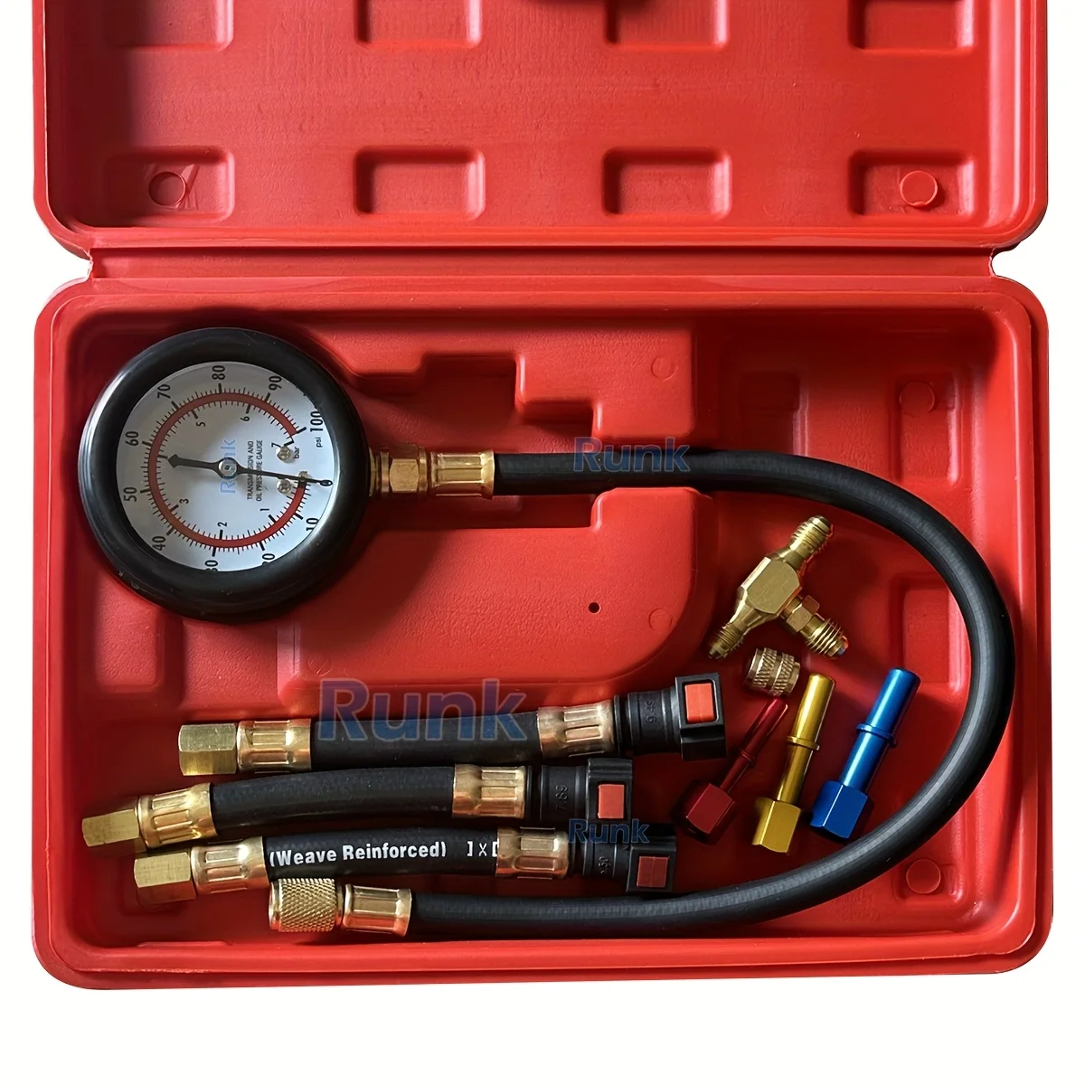 Fuel Pressure Tester Kit 0-100PSI 3-Size Adapters Fuel Pump Pressure Tester Multiple Connection Methods for Car Truck Motorcycle
Fuel Pressure Tester Kit 0-100PSI 3-Size Adapters Fuel Pump Pressure Tester Multiple Connection Methods for Car Truck Motorcycle