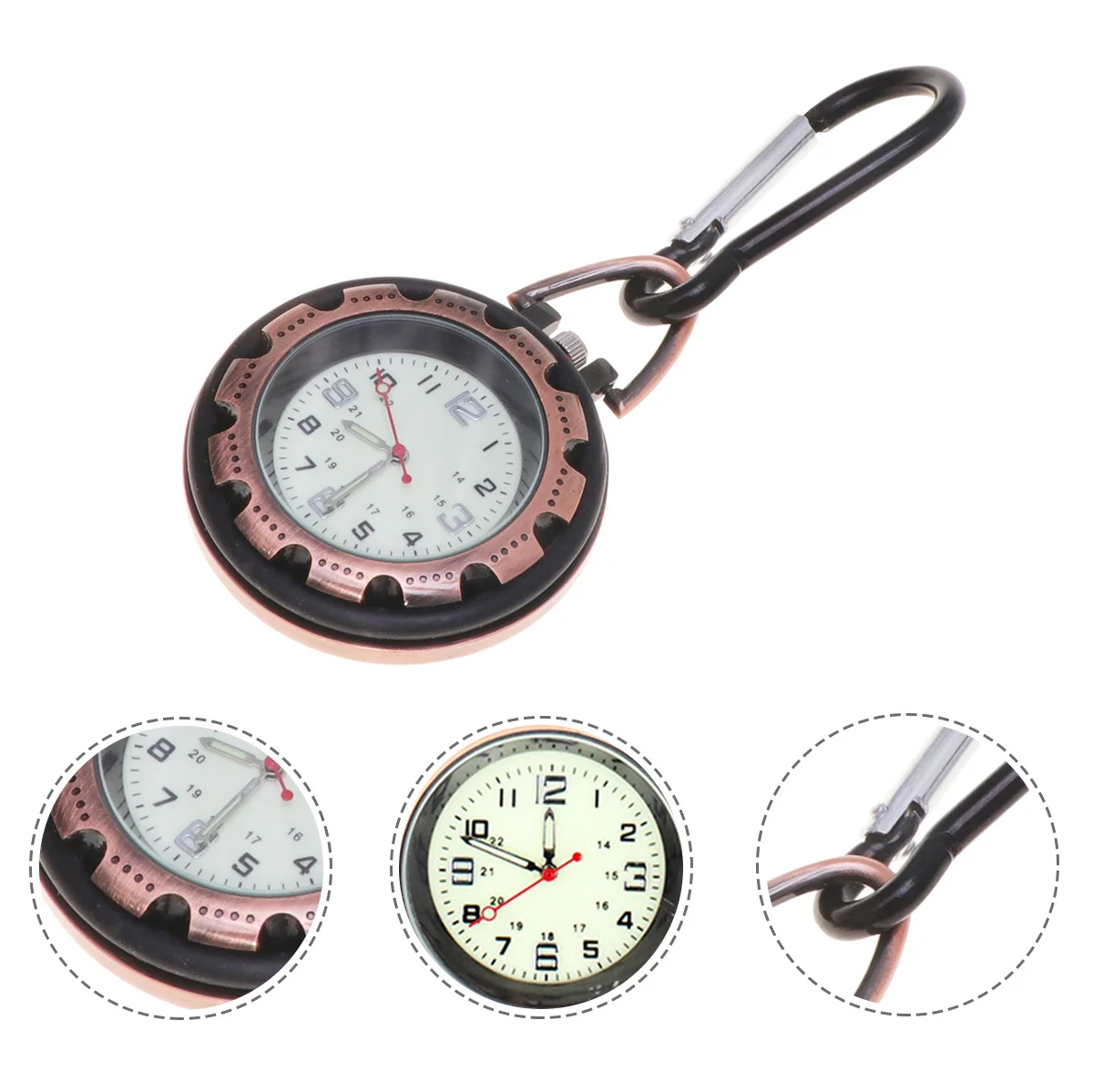 Durable Carabiner Watch Portable Hanging Buckle Backpacker Clip on Watch Easy to Use Mini Size Exquisite Details
Durable Carabiner Watch Portable Hanging Buckle Backpacker Clip on Watch Easy to Use Mini Size Exquisite Details