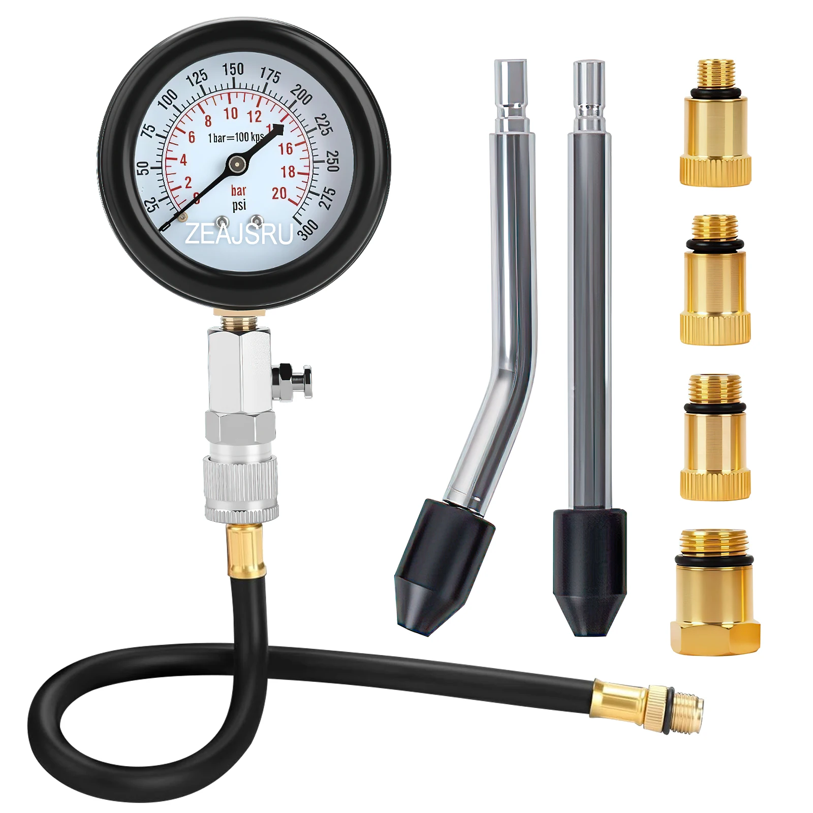 Engine Compression Tester Kit 8PCS, 0-300 PSI Cylinder Pressure Test Tool for Gasoline Engines on Cars, Motorcycles, ATVs & Smal
Engine Compression Tester Kit 8PCS, 0-300 PSI Cylinder Pressure Test Tool for Gasoline Engines on Cars, Motorcycles, ATVs & Smal