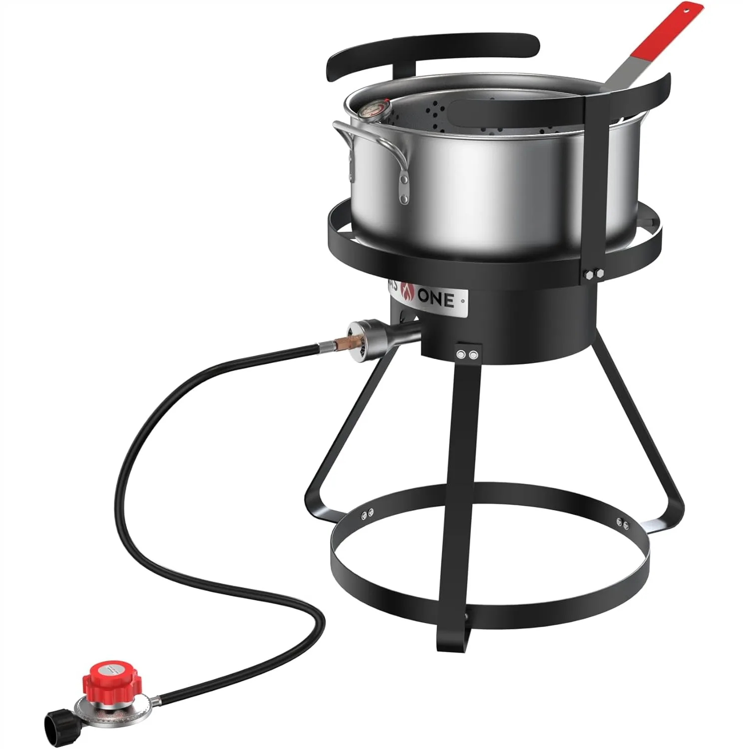 Propane Deep Fryer with 10Qt Aluminum Pot, Strainer Basket & Thermometer for Outdoor Cooking
Propane Deep Fryer with 10Qt Aluminum Pot, Strainer Basket & Thermometer for Outdoor Cooking