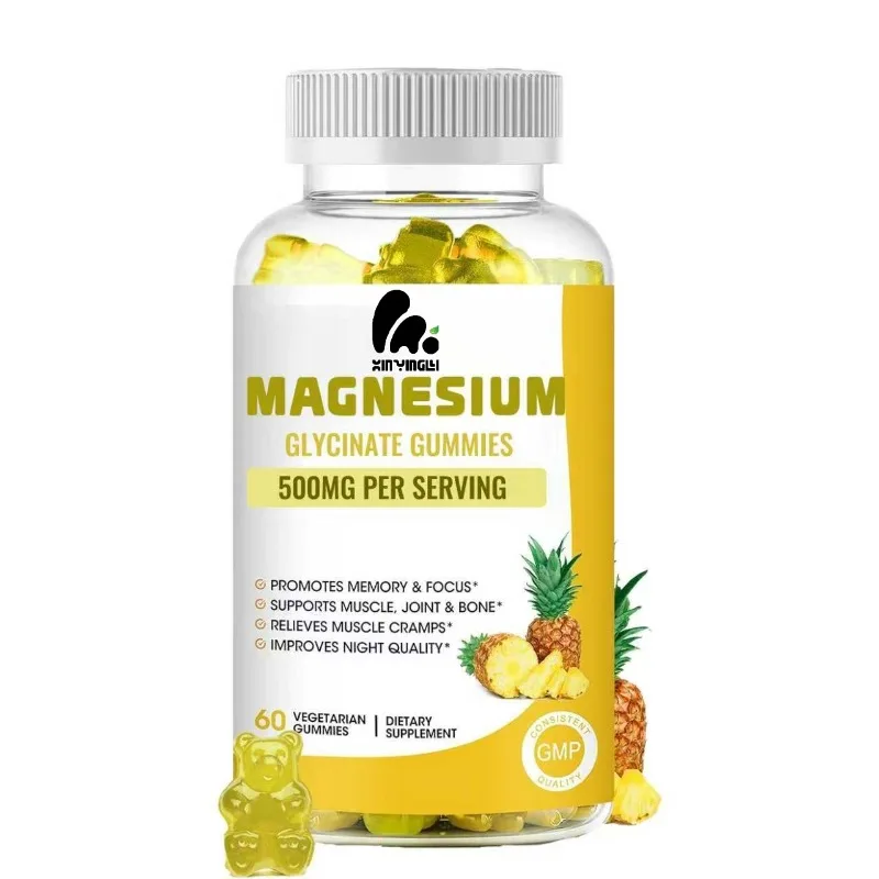 Magnesium glycinate gummies 500mg contain calcium and vitamins, providing bone health support
Magnesium glycinate gummies 500mg contain calcium and vitamins, providing bone health support