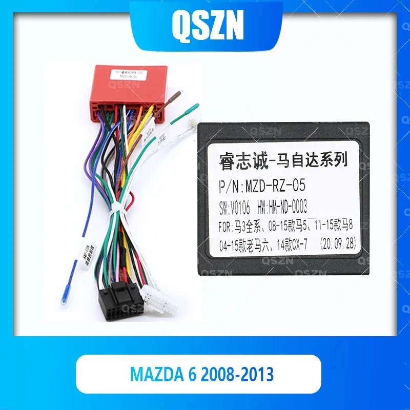 QSZN Android Canbus Box MZD-RZ-05 для Mazda 6 2008-2013, 16-контактный жгут проводов, кабели питания, автомобильное радио, стерео
QSZN Android Canbus Box MZD-RZ-05 для Mazda 6 2008-2013, 16-контактный жгут проводов, кабели питания, автомобильное радио, стерео