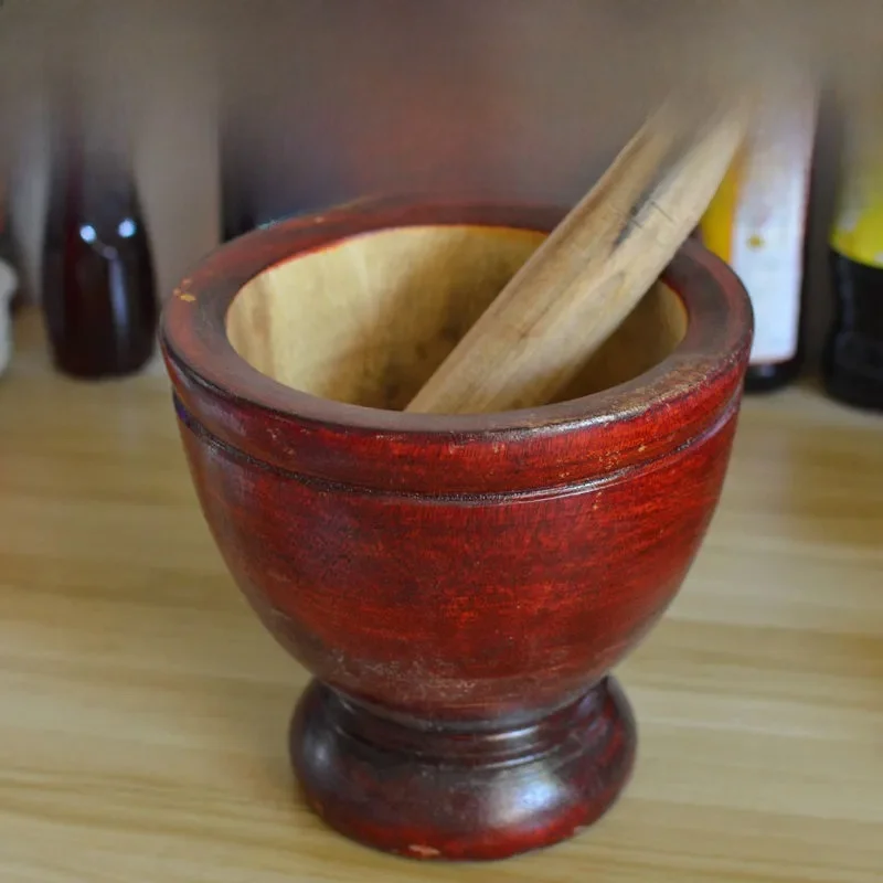 Thai Wooden Mortar And Pestle Real Wood Chien Foot Chop Garlic inding Medicine Pounding Cool Stirring Kitchen Tool
Thai Wooden Mortar And Pestle Real Wood Chien Foot Chop Garlic inding Medicine Pounding Cool Stirring Kitchen Tool