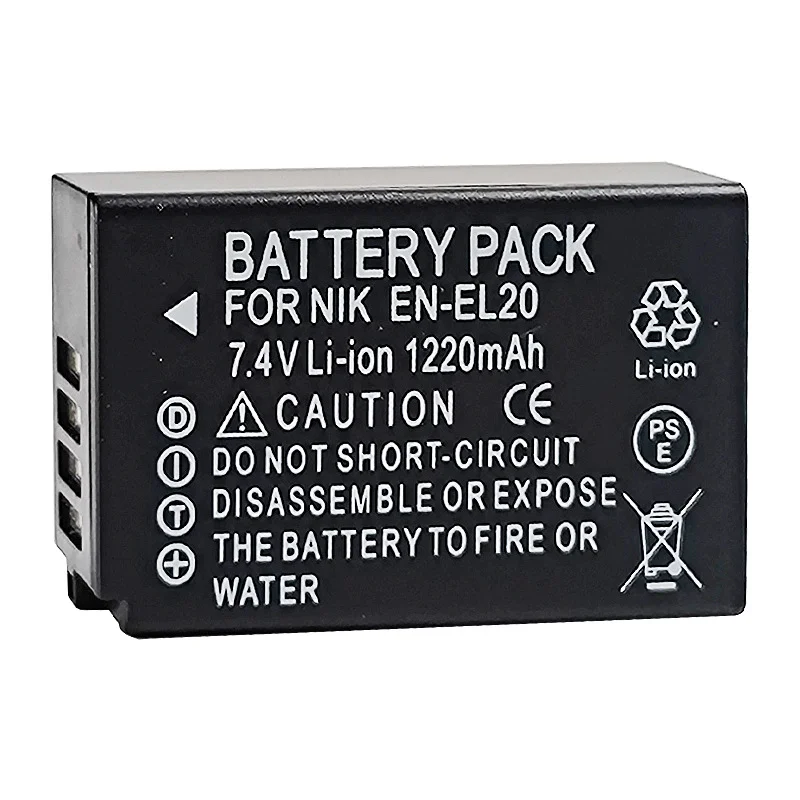 The EN-EL20 battery is suitable for Nikon Coolpix A, P1000, J1, J2, J3, S1 models, as well as the EN-EL20a battery.
The EN-EL20 battery is suitable for Nikon Coolpix A, P1000, J1, J2, J3, S1 models, as well as the EN-EL20a battery.
