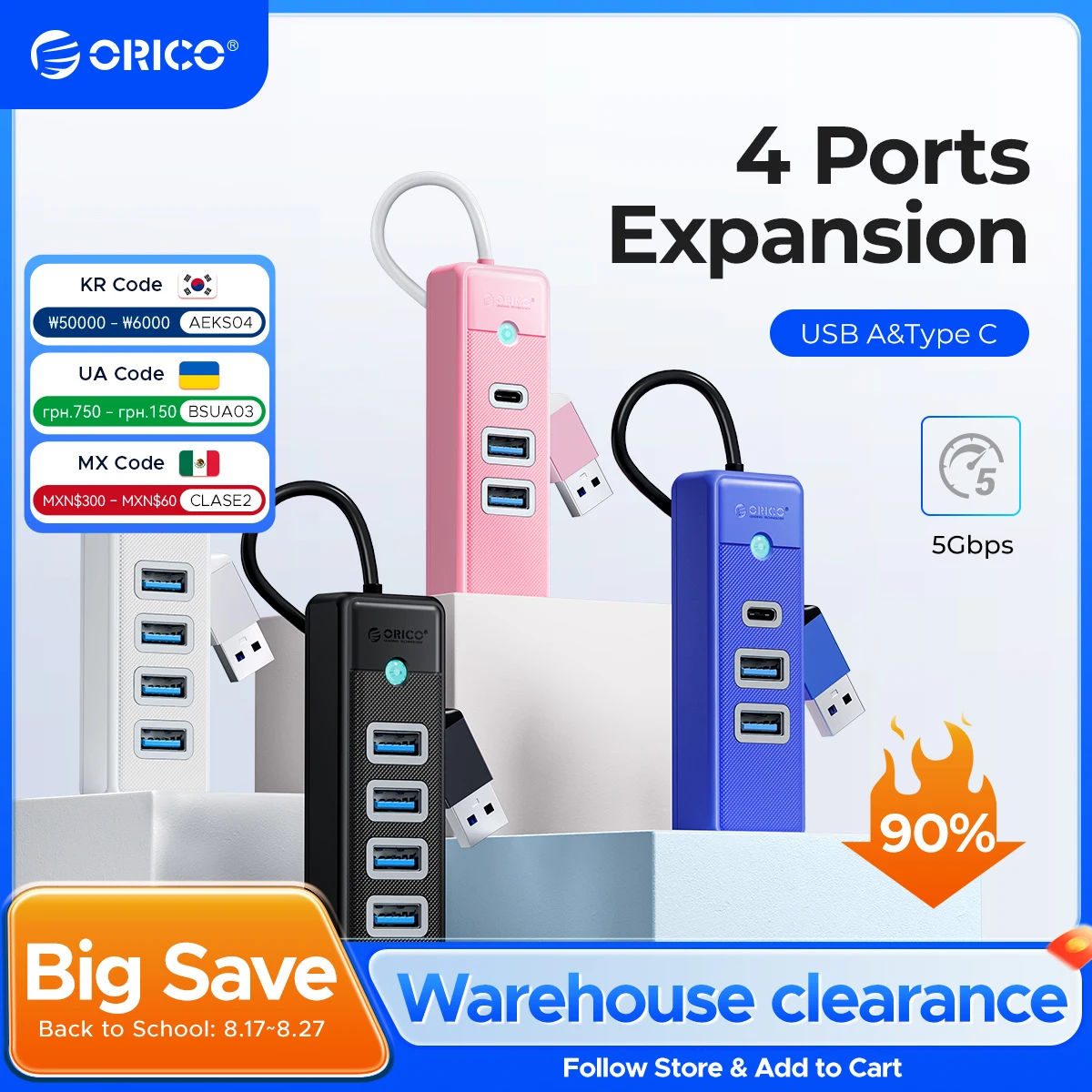 ORICO 2 шт., 4 порта USB3.0/Type-C HUB, 5 Гбит/с, высокоскоростной адаптер OTG для ПК, компьютерные аксессуары, Macbook Pro, скидка 90%, большая распродажа
ORICO 2 шт., 4 порта USB3.0/Type-C HUB, 5 Гбит/с, высокоскоростной адаптер OTG для ПК, компьютерные аксессуары, Macbook Pro, скидка 90%, большая распродажа