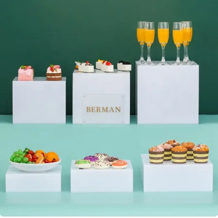 Wedding decoration 3 pcs set acrylic dessert table set buffet cake snack display stand white acrylic riser
Wedding decoration 3 pcs set acrylic dessert table set buffet cake snack display stand white acrylic riser