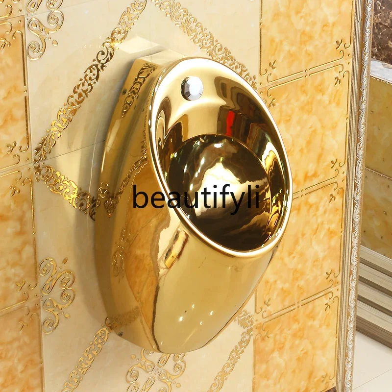 Household ceramic gold urinal Adult wall-mounted automatic sensor urinal Hotel project2005
Household ceramic gold urinal Adult wall-mounted automatic sensor urinal Hotel project2005