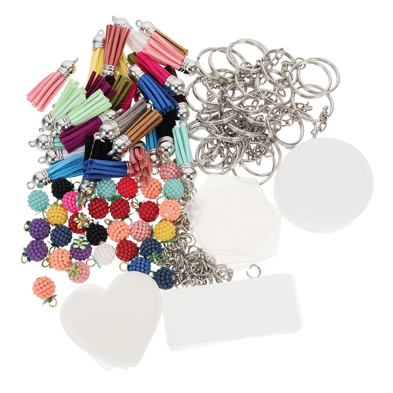 1 set Acrylic Blanks Keychain Diy Supplies Colored Tassel Pendants DIY Supplies Jewelry Making Parts Stainless Steel
1 set Acrylic Blanks Keychain Diy Supplies Colored Tassel Pendants DIY Supplies Jewelry Making Parts Stainless Steel