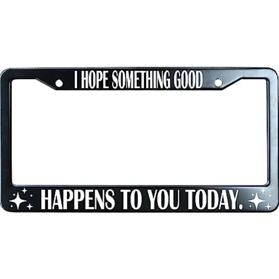I Hope Something Good Happens to You Today Black Metal License Plate Frame Heavy Duty, Funny Humor Auto Car Tag Frame, License
I Hope Something Good Happens to You Today Black Metal License Plate Frame Heavy Duty, Funny Humor Auto Car Tag Frame, License