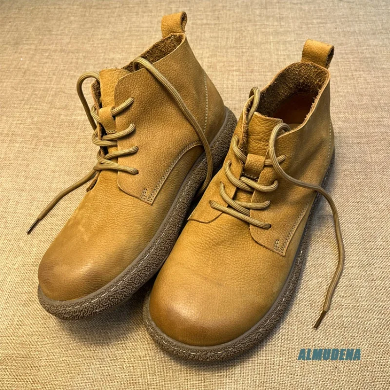 Men's Classic Leather Boots Round Toe Elastic Lace-Up Soft Sole Casual Retro Street Style Daily Commute Outdoor Fashion Shoes
Men's Classic Leather Boots Round Toe Elastic Lace-Up Soft Sole Casual Retro Street Style Daily Commute Outdoor Fashion Shoes
