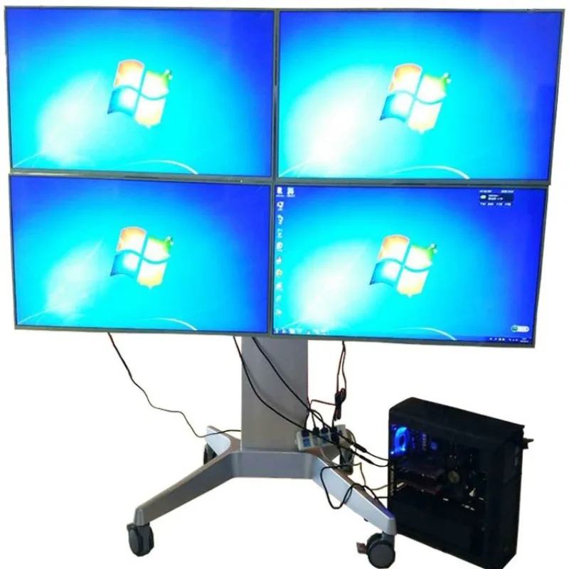 Splicing screen bracket Floor LCD multi-screen mobile cart
Splicing screen bracket Floor LCD multi-screen mobile cart