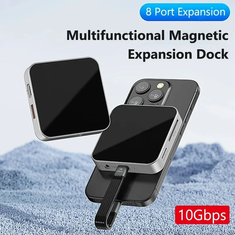 8 In 1 Magnetic USB C Hub USB A 3.2 10Gbps PD100W Type-C Multiport Adapter Docking Station SD/TF for Laptop Mobile Phone Macbook
8 In 1 Magnetic USB C Hub USB A 3.2 10Gbps PD100W Type-C Multiport Adapter Docking Station SD/TF for Laptop Mobile Phone Macbook