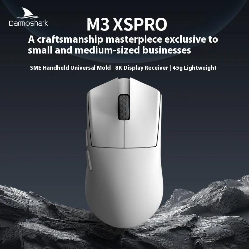Darmoshark M3XS pro Wireless Gaming Mouse 8KHz Polling Rate Ultralight 47g PAW3950 Sensor Nordic 52840 Chip for FPS Valorant CS2
Darmoshark M3XS pro Wireless Gaming Mouse 8KHz Polling Rate Ultralight 47g PAW3950 Sensor Nordic 52840 Chip for FPS Valorant CS2