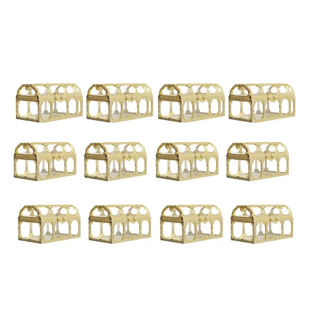 12pcs Transparent Candy Box Creative Beautiful Treasure Box for Wedding Party Festival (Golden, Large Size)
12pcs Transparent Candy Box Creative Beautiful Treasure Box for Wedding Party Festival (Golden, Large Size)