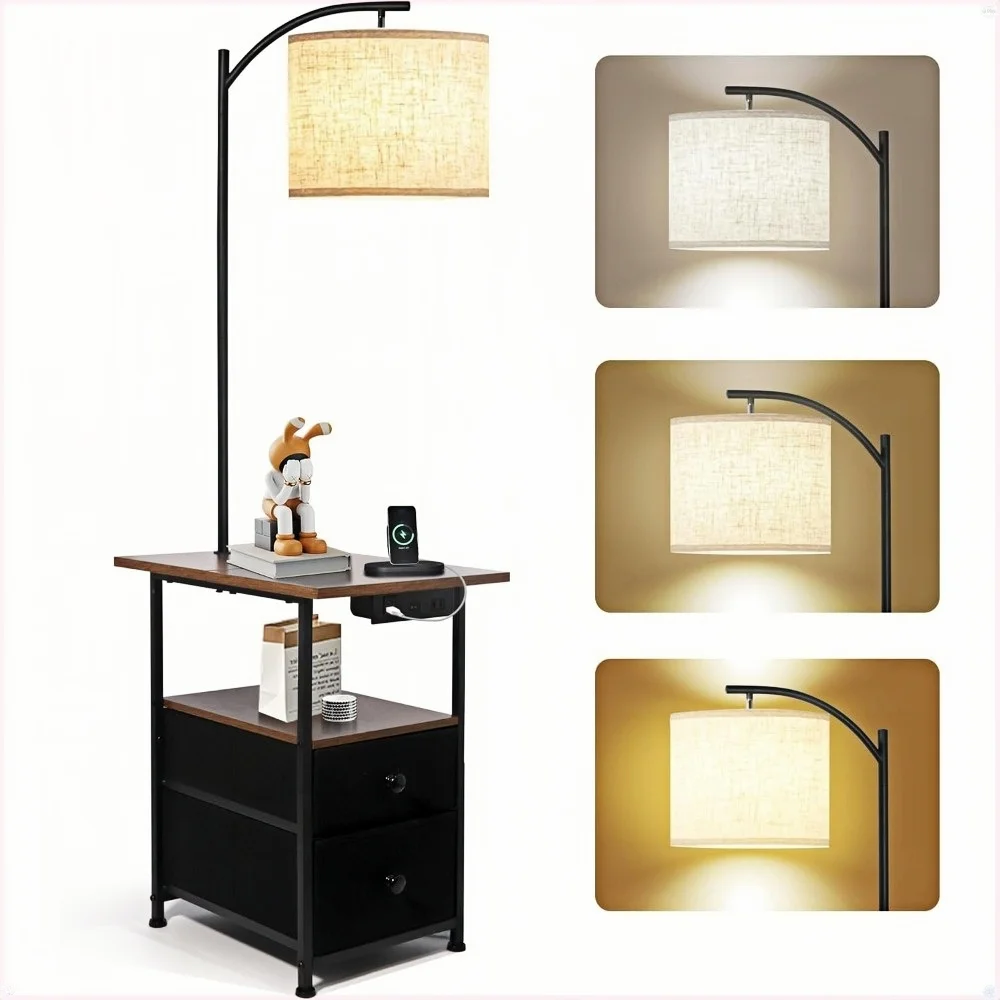 Торшер с тумбой и 2 ящиками, приставной столик с 3 портами, прикроватная лампа с USB, Type-C и AC для зарядки для гостиной, спальни
Торшер с тумбой и 2 ящиками, приставной столик с 3 портами, прикроватная лампа с USB, Type-C и AC для зарядки для гостиной, спальни
