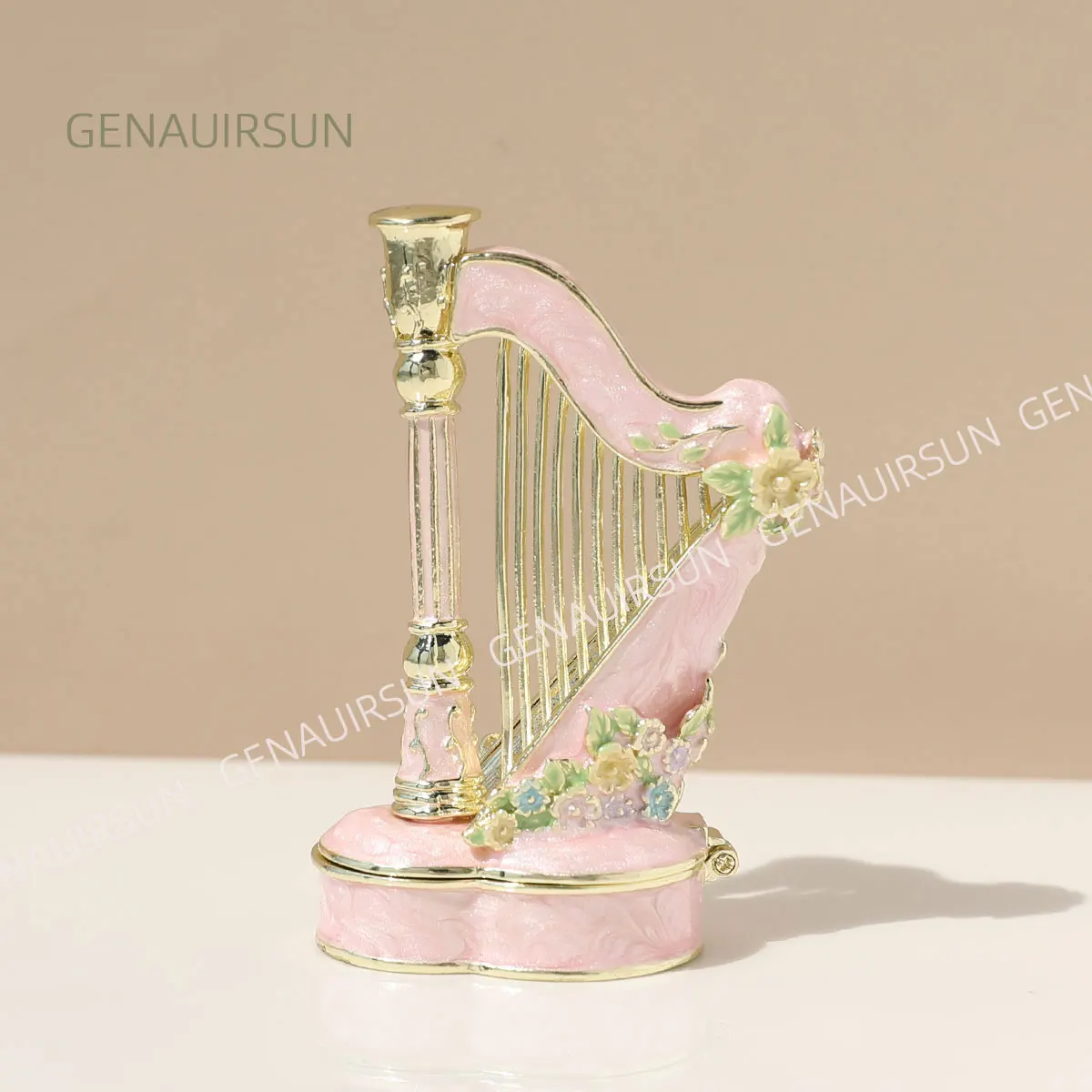 1pc of Metal Handcrafted Enamel Art/Unique Harp Decorations/Presents Trinket Box Hinged Jewelry Box, Collectible Gift For Jewelr
1pc of Metal Handcrafted Enamel Art/Unique Harp Decorations/Presents Trinket Box Hinged Jewelry Box, Collectible Gift For Jewelr
