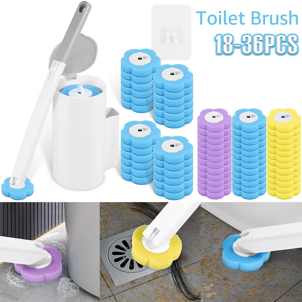 18-36Pcs Disposable Toilet Brush with Extended Handle Bathroom Toilet Brush Holder Cleaning Kit Replacement Head 360° Deep Clea
18-36Pcs Disposable Toilet Brush with Extended Handle Bathroom Toilet Brush Holder Cleaning Kit Replacement Head 360° Deep Clea