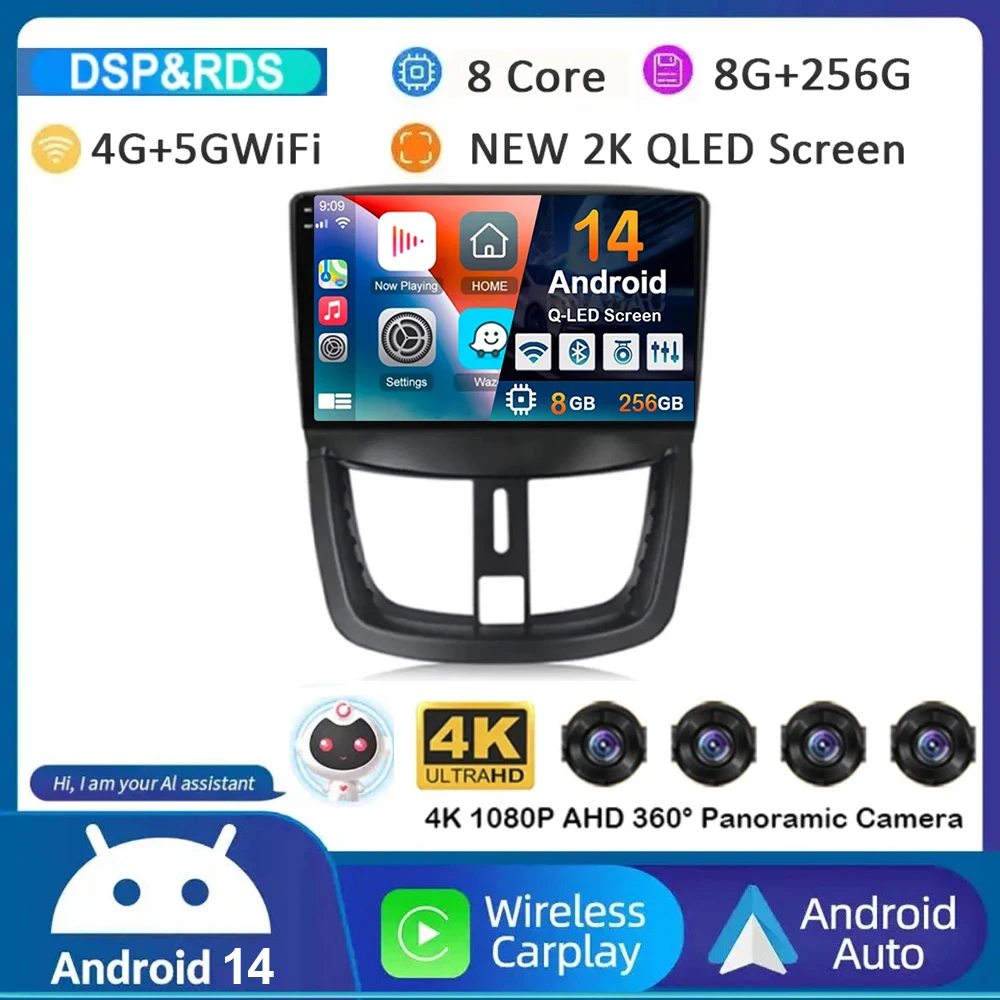 Автомагнитола Carplay для Peugeot, мультимедийный стерео-плеер на Android 14, для Peugeot 207, CC, 207CC, 2006, 2007, 2008, 2009, 2010, 2011-2013, 2014, 2015
Автомагнитола Carplay для Peugeot, мультимедийный стерео-плеер на Android 14, для Peugeot 207, CC, 207CC, 2006, 2007, 2008, 2009, 2010, 2011-2013, 2014, 2015