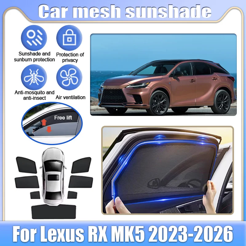 Car Mesh Shade For Lexus RX 350 350h MK5 2023-2026 Window Sunshades Sunscreen Auto Accessorie Privacy Curtain Sun Visor Mosquito
Car Mesh Shade For Lexus RX 350 350h MK5 2023-2026 Window Sunshades Sunscreen Auto Accessorie Privacy Curtain Sun Visor Mosquito
