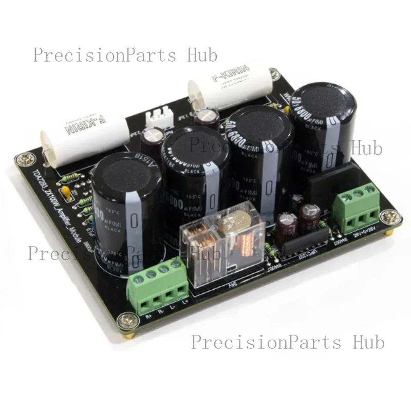 TDA7293 installed 2*100W dual-channel current feedback type power amplifier board (finished product without heatsink)
TDA7293 installed 2*100W dual-channel current feedback type power amplifier board (finished product without heatsink)