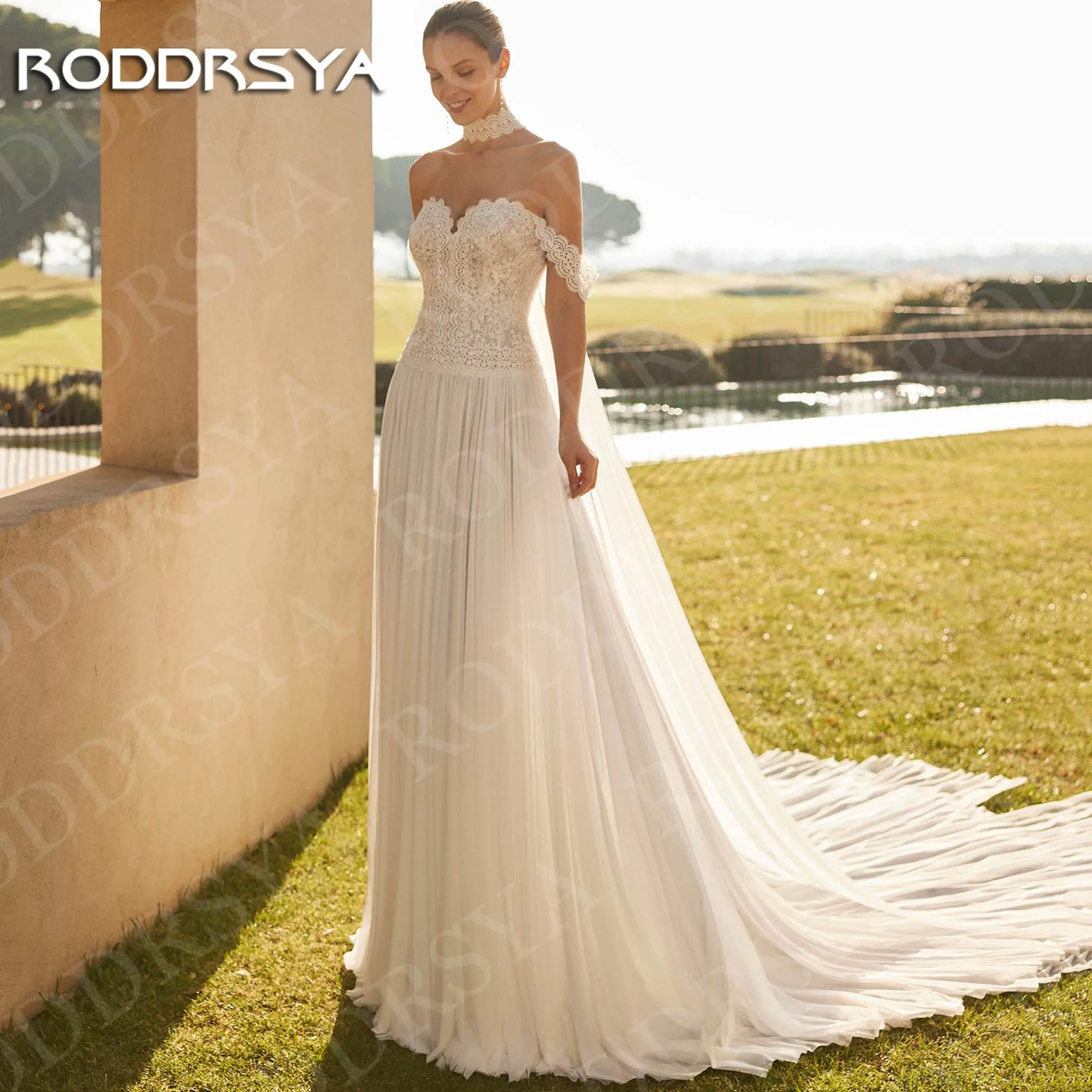 RODDRSYA Graceful Boho Lace Appliques Wedding Dresses A Line Off Shoulder Bridal Dress Sweetheart Customized vestidos de novia
RODDRSYA Graceful Boho Lace Appliques Wedding Dresses A Line Off Shoulder Bridal Dress Sweetheart Customized vestidos de novia