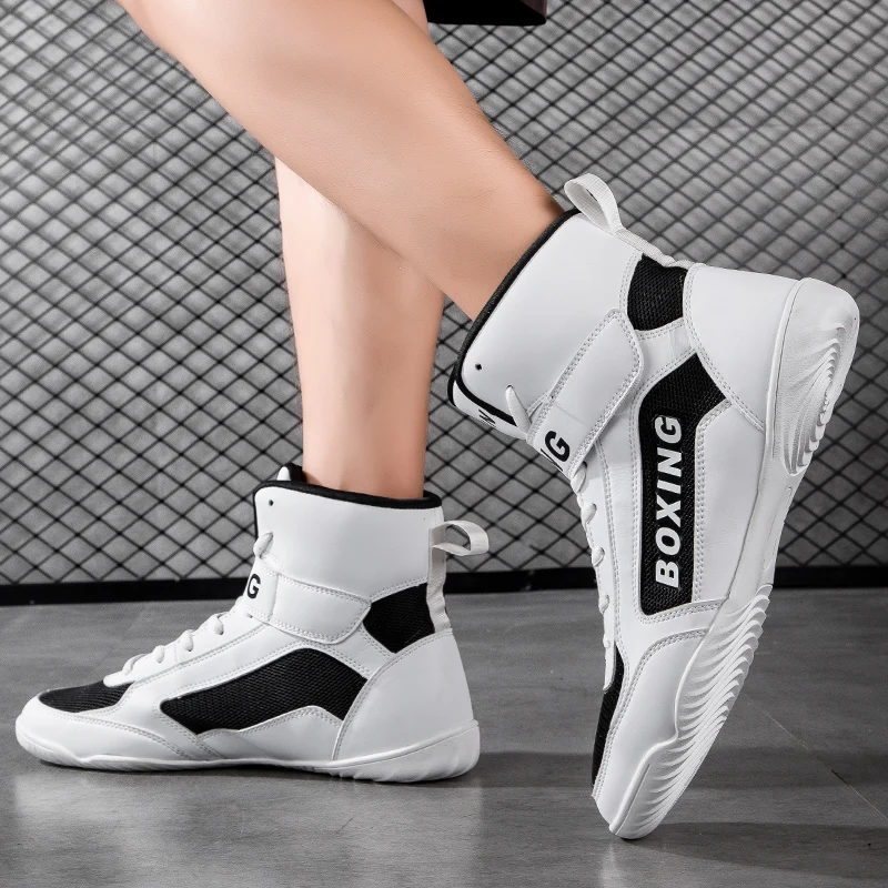 Professional Non-slip Breathable Men's Boxing Fighting Wrestling Shoes Women's Boxing Sneakers Gym Weightlifting High Top Shoes
Professional Non-slip Breathable Men's Boxing Fighting Wrestling Shoes Women's Boxing Sneakers Gym Weightlifting High Top Shoes