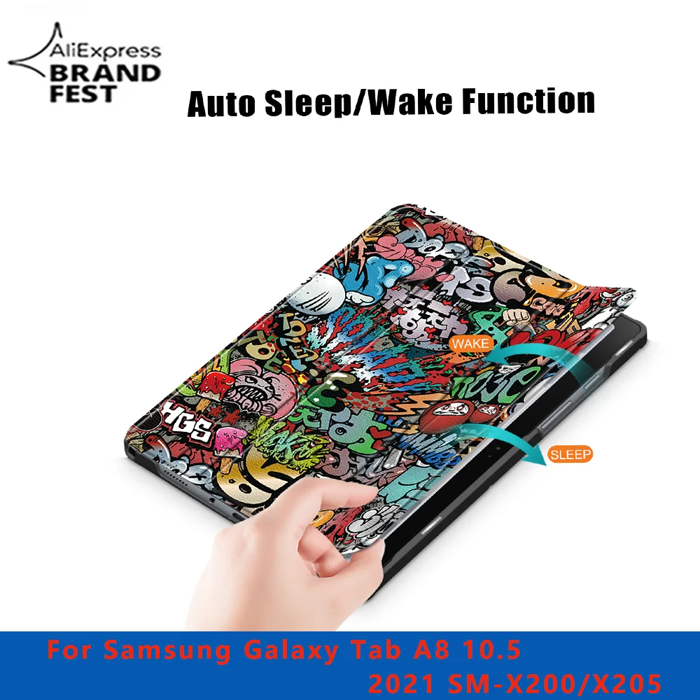Funda For Samsung Galaxy Tab TAB A8 10.5 Case Slim Smart Sleep SM-X200 SM-X205 Cover with Soft TPU Back Shell
Funda For Samsung Galaxy Tab TAB A8 10.5 Case Slim Smart Sleep SM-X200 SM-X205 Cover with Soft TPU Back Shell