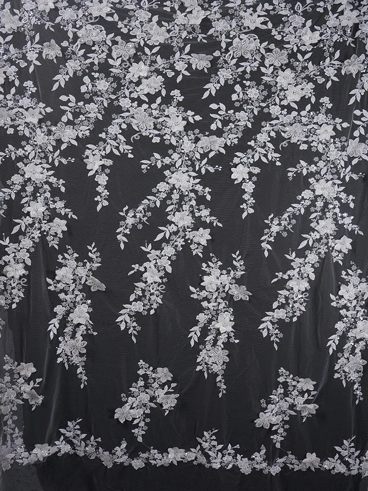 Свадебная кружевная ткань премиум-класса с цветочной вышивкой и блестками и съемной 3D-аппликацией для материала свадебного платья
Свадебная кружевная ткань премиум-класса с цветочной вышивкой и блестками и съемной 3D-аппликацией для материала свадебного платья