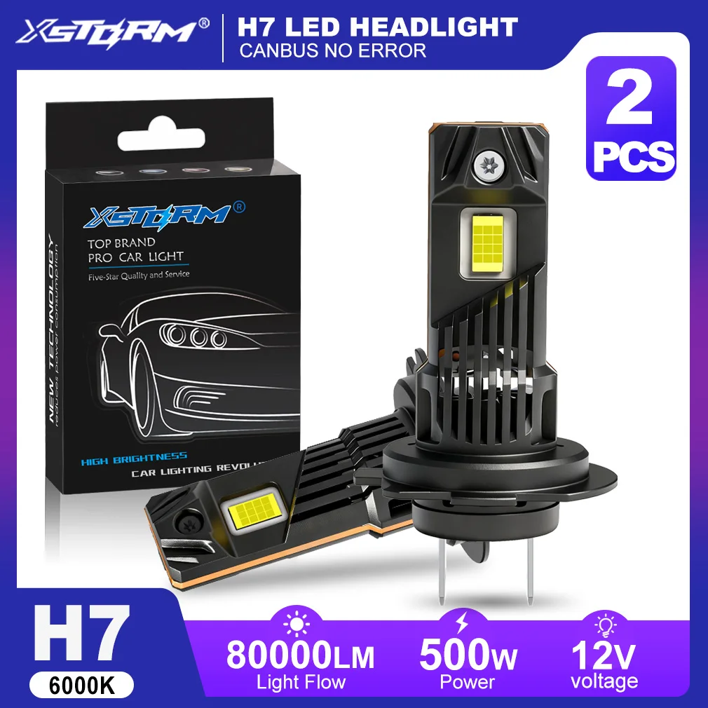 Светодиодные фары XSTORM H7 Canbus 80000LM 500W H1 9005 9006 H11 для автомобиля с вентилятором, турбо-подсветкой и противотуманными фарами
Светодиодные фары XSTORM H7 Canbus 80000LM 500W H1 9005 9006 H11 для автомобиля с вентилятором, турбо-подсветкой и противотуманными фарами